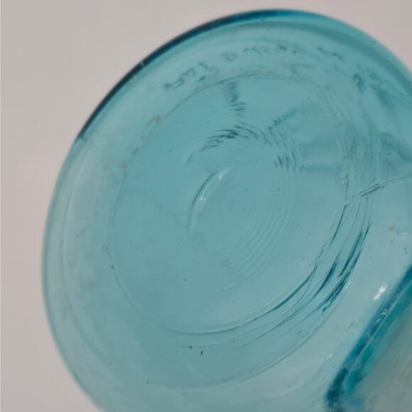 Vintage 1‎ Qt Blue Ball Ideal Mason Glass 1908 - Picture 5 of 9